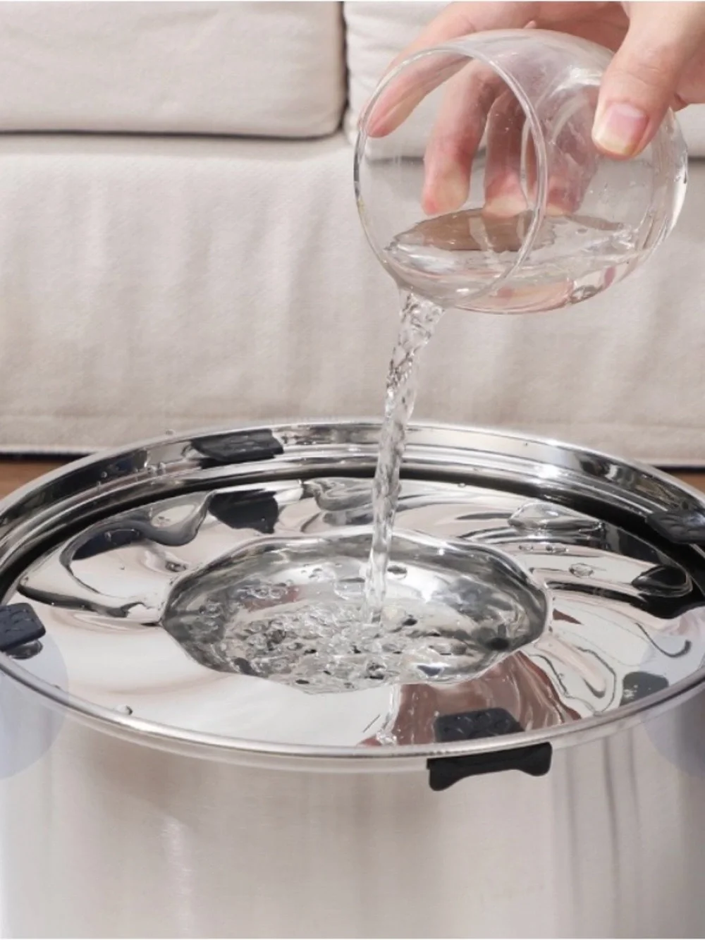 Stainless Steel Dog Water Bowl - Silver - Brand: